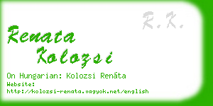 renata kolozsi business card