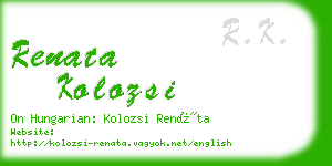 renata kolozsi business card